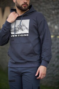 Фото - Худи для мужчин от Intruder Vertigine в цвете графит - Men box