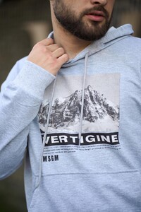Фото - Трикотажне худі Intruder Vertigine в кольорі сірий меланж - Men box