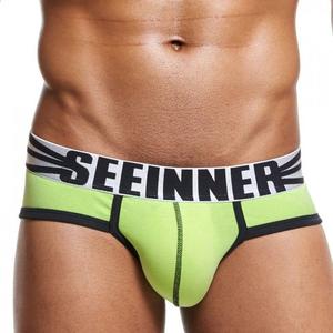 Фото - Салатовые брифы Seeinner - Men box