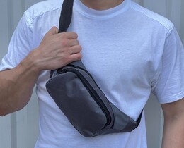 Фото - Універсальна сумка-бананка Intruder сірого кольору - Men box