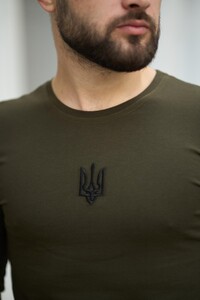 Фото - Молодіжний лонгслів Intruder Pulse кольору хакі з вишивкою - Men box