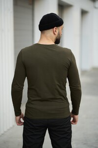 Фото - Молодіжний лонгслів Intruder Pulse кольору хакі з вишивкою - Men box