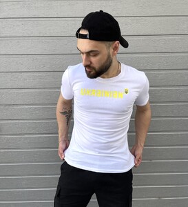 Фото - Молодіжна патріотична футболка Intruder білого кольору Ukrainian - Men box