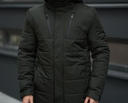 Фото - Зимова куртка Intruder Everest кольору хакі з капюшоном - Men box