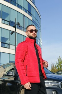 Фото - Стьобана куртка від Intruder в червоному кольорі Memory - Men box