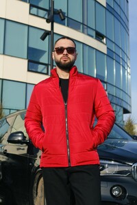 Фото - Стьобана куртка від Intruder в червоному кольорі Memory - Men box