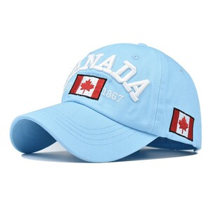 Фото - Голубая бейсболка от бренда Narason с нашивкой Canada - Men box