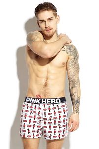 Фото - Стильные семейные трусы с рисунком королевской гвардии Pink Hero - Men box