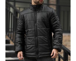 Фото - Куртка из кожзама Intruder черного цвета Skipper - Men box