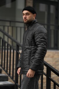 Фото - Куртка зі шкірозамінника Intruder чорного кольору Skipper - Men box