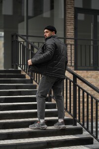 Фото - Куртка зі шкірозамінника Intruder чорного кольору Skipper - Men box