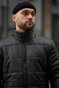 Фото - Куртка зі шкірозамінника Intruder чорного кольору Skipper - Men box