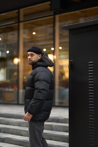 Фото - Повсякденний пуховик Intruder чорного кольору Heat - Men box