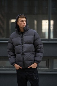 Фото - Чоловічий пуховик Intruder сірого кольору Heat - Men box