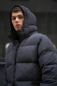 Фото - Чоловічий пуховик Intruder сірого кольору Heat - Men box