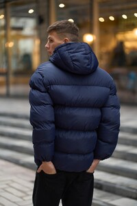 Фото - Чоловічий зимовий пуховик Intruder синього кольору - Men box