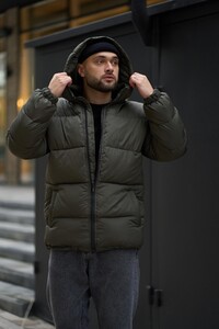 Фото - Зимовий пуховик Intruder у кольорі хакі Heat - Men box