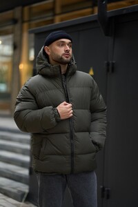 Фото - Зимовий пуховик Intruder у кольорі хакі Heat - Men box