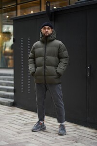 Фото - Зимовий пуховик Intruder у кольорі хакі Heat - Men box