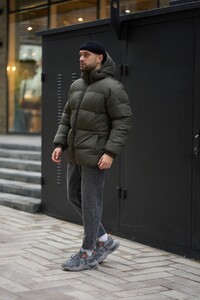 Фото - Зимовий пуховик Intruder у кольорі хакі Heat - Men box