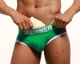 Фото - Стильные зеленые брифы Seeinner - Men box