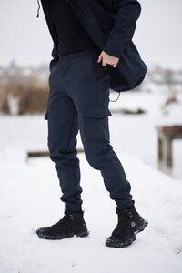 Фото - Джогери чоловічі Intruder Softshell на флісі темно-сині - Men box