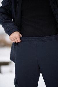 Фото - Джогери чоловічі Intruder Softshell на флісі темно-сині - Men box