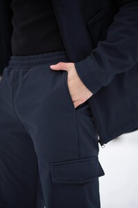 Фото - Джогери чоловічі Intruder Softshell на флісі темно-сині - Men box