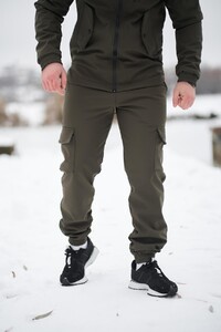 Фото - Чоловічі штани Intruder Softshell утеплені. Колір: хакі - Men box