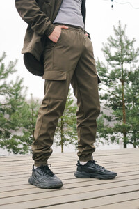 Фото - Чоловічі штани Intruder Softshell утеплені. Колір: хакі - Men box