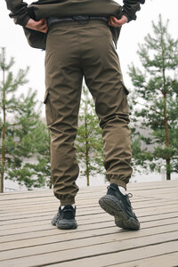 Фото - Чоловічі штани Intruder Softshell утеплені. Колір: хакі - Men box
