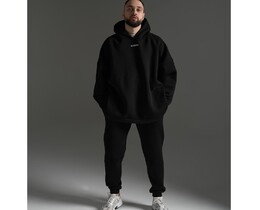 Фото - Утеплений оверсайз костюм Intruder BOWL чорного кольору - Men box