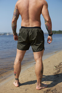 Фото - Шорти для пляжу від Intruder кольору хакі з чорним кантом - Men box