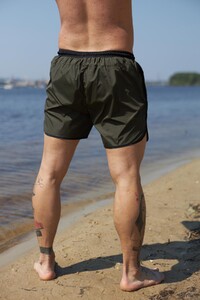 Фото - Шорти для пляжу від Intruder кольору хакі з чорним кантом - Men box