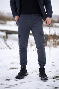Фото - Штани утеплені чоловічі Intruder Softshell сірого кольору - Men box