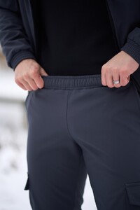 Фото - Штани утеплені чоловічі Intruder Softshell сірого кольору - Men box
