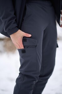 Фото - Штани утеплені чоловічі Intruder Softshell сірого кольору - Men box
