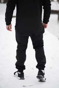 Фото - Джогери чоловічі на флісі Intruder Softshell чорного кольору - Men box