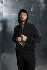 Фото - Базовий костюм на флісі Intruder Spirited Hot чорного кольору - Men box