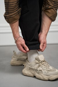Фото - Теплі штани Intruder Cose трикотажні чорного кольору - Men box