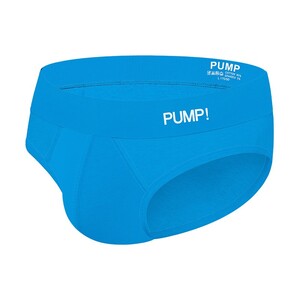 Фото - Чоловічі повсякденні труси бріфі від бренду Pump однотонні блакитного кольору - Men box