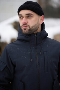 Фото - Тепла чоловіча куртка Intruder Softshell синього кольору - Men box