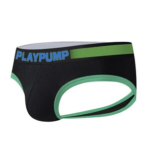 Фото - Трусы джоки от бренда Pump черные с зеленым кантом - Men box