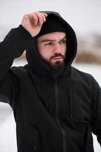 Фото - Повсякденна куртка Intruder Softshell чорного кольору - Men box