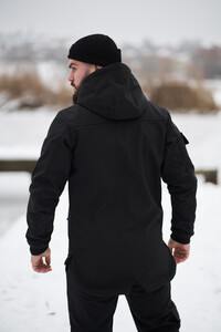 Фото - Повсякденна куртка Intruder Softshell чорного кольору - Men box