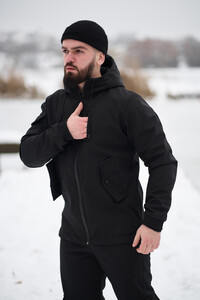 Фото - Повсякденна куртка Intruder Softshell чорного кольору - Men box