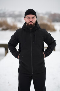 Фото - Повсякденна куртка Intruder Softshell чорного кольору - Men box