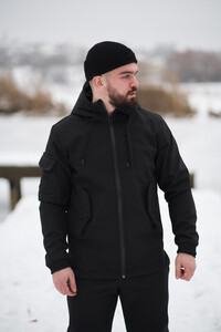 Фото - Повсякденна куртка Intruder Softshell чорного кольору - Men box