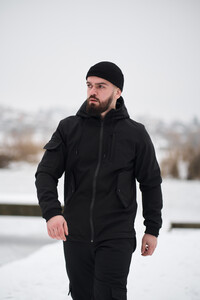 Фото - Повсякденна куртка Intruder Softshell чорного кольору - Men box