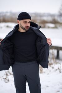 Фото - Базова чоловіча куртка Intruder Softshell сірого кольору - Men box